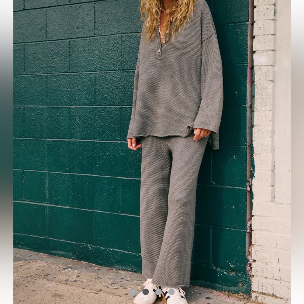 Free people Hailee sweater set heather gray